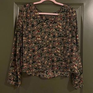 MOVING SALE - Balloon Sleeve Floral Blouse 🎈
